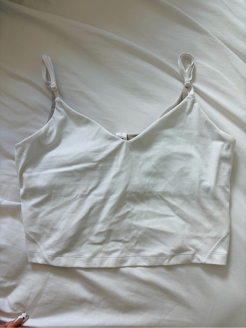 Lululemon Women’s White Cropped Cami Tank